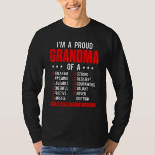 Sickle Cell Anemia Survivor Proud Grandma Anemic W T-Shirt