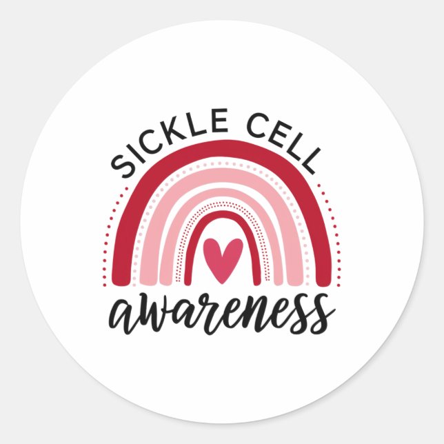 Sickle Cell Awareness 28  Classic Round Sticker (Front)