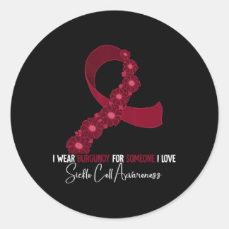 Sickle Cell Awareness 29  Classic Round Sticker