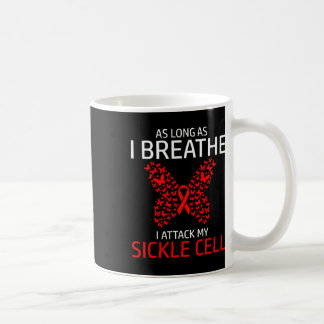 Sickle Cell Awareness Burgundy Ribbon I Attack My Coffee Mug