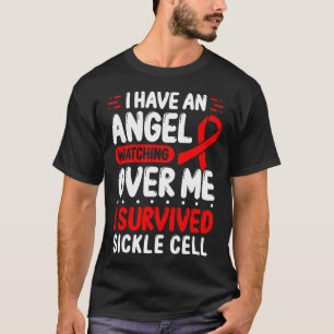 Sickle Cell Awareness Burgundy Ribbon Survivor Ang T-Shirt