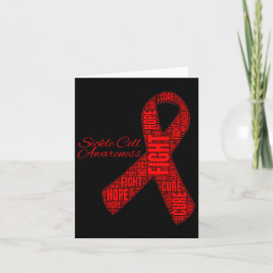 Sickle Cell Awareness Hope Fight Cure Ribbon Card