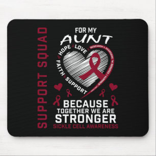 Sickle Cell Awareness Items Aunt Support Squad Fam Mouse Pad