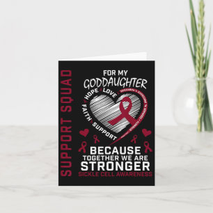 Sickle Cell Awareness Items Goddaughter Support Sq Card