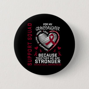 Sickle Cell Awareness Items Granddaughter Support 6 Cm Round Badge
