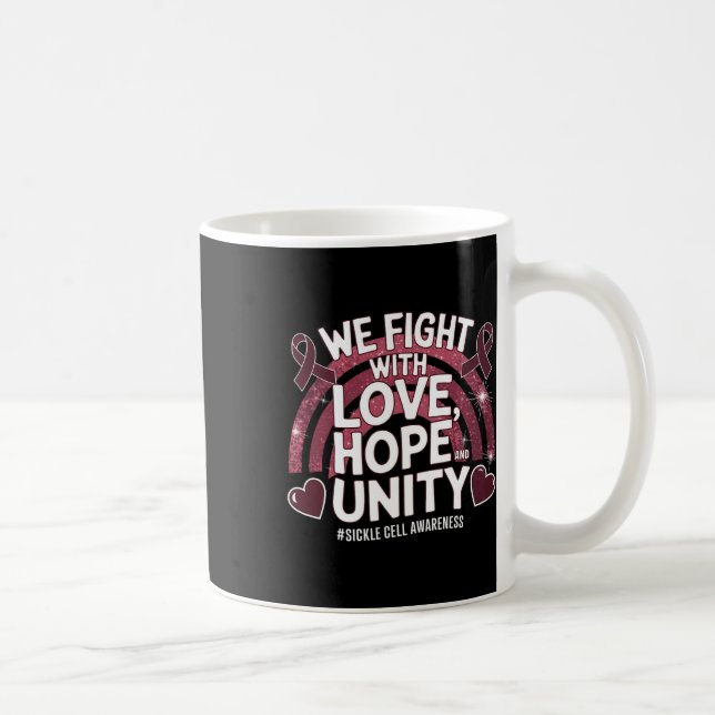 Sickle Cell Awareness Love Hope Unity Sickle Cell  Coffee Mug (Right)