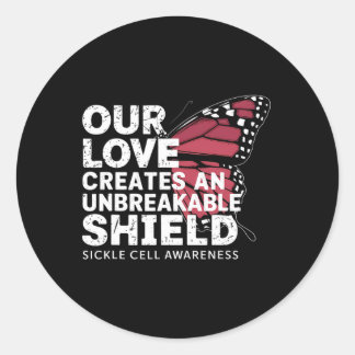 Sickle Cell Awareness Month Unbreakable Shield But Classic Round Sticker