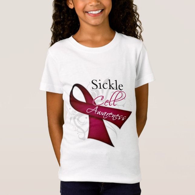 Sickle Cell Awareness Ribbon T-Shirt (Front)