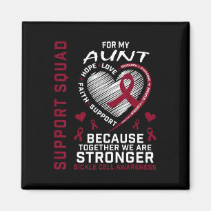 Sickle Cell Awareness Shirt Aunt Support Squad Gro Magnet