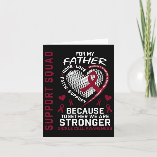 Sickle Cell Awareness Shirt Father Support Group D Card (Front)