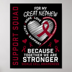 Sickle Cell Awareness Shirt Great Nephew Group Tee Poster