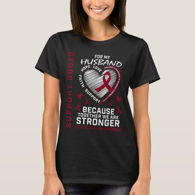 Sickle Cell Awareness Shirt Husband Support Group  (Front)