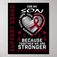 Sickle Cell Awareness Shirt Son Support Group Tee 