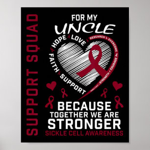 Sickle Cell Awareness Shirt Uncle Support Group Te Poster