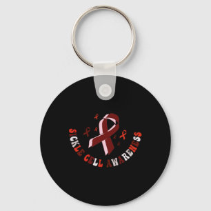 Sickle Cell Awareness World Sickle Cell Day Ribbon Key Ring