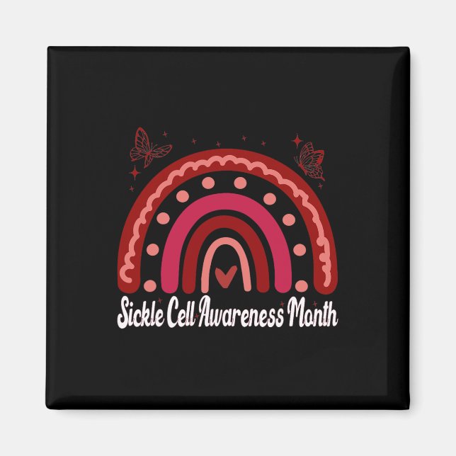 Sickle Cell Awareness World Sickle Cell Day Ribbon Magnet (Front)