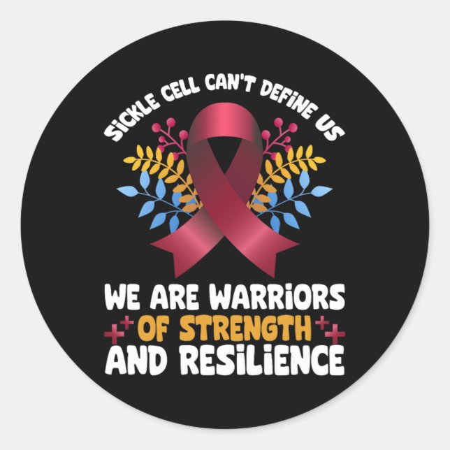 Sickle Cell Can't Define Us  Classic Round Sticker (Front)