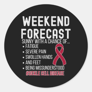 Sickle Cell Disease Awareness Day In The Life 2  Classic Round Sticker