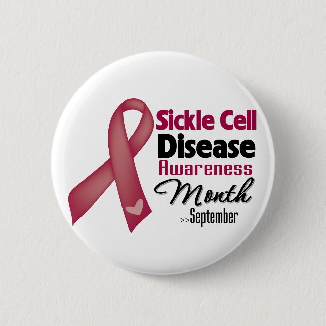 Sickle Cell Disease Awareness Month 6 Cm Round Badge (Front)