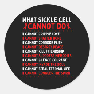 Sickle Cell Disease Awareness Movement Fight Warri Classic Round Sticker