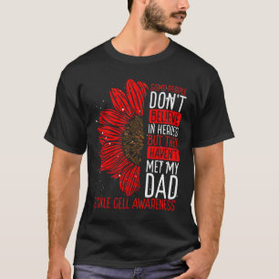 Sickle Cell Disease Awareness Ribbon Dad Warrior F T-Shirt