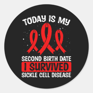 Sickle Cell Disease Awareness Survived Sickle Cell Classic Round Sticker