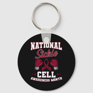 Sickle Cell Disease Scd Warrior Burgundy Awareness Key Ring