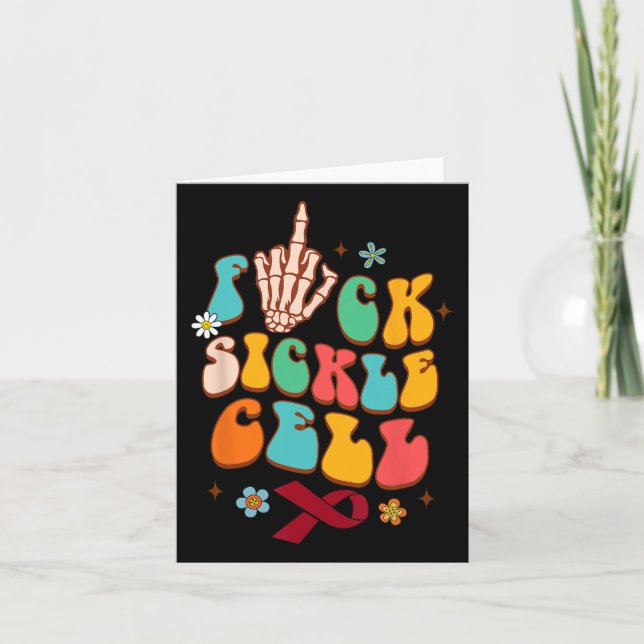 Sickle Cell Disease Warrior Scd Awareness Fck Sick Card (Front)