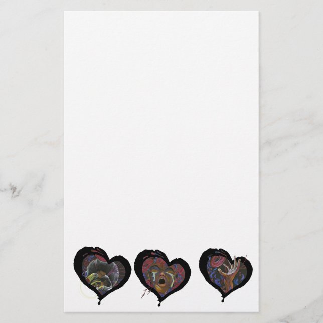 Sickle Cell Heart  Art Stationery (Front)