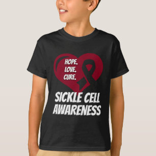 Sickle Cell Hope Love Cure Awareness T-Shirt