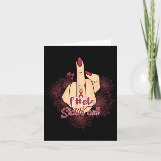 Sickle Cell - Sickle Cell Awareness Sunflower  Card (Front)