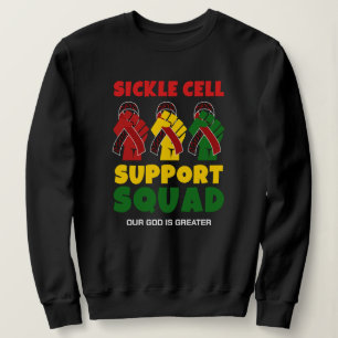 SICKLE CELL SUPPORT SQUAD Custom Name Sweatshirt
