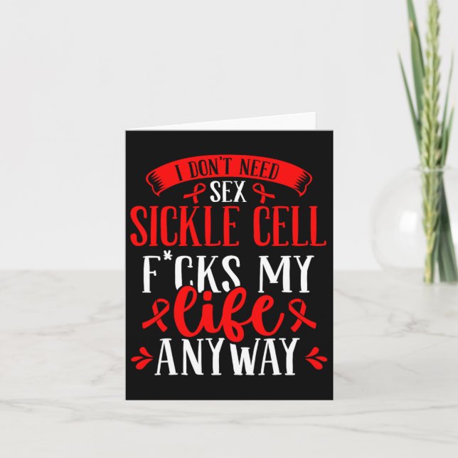 Sickle Cell Survivor Sickle Cell Disease Awareness Card (Front)