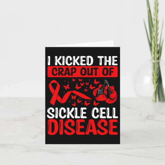 Sickle Cell Survivor Warrior Sickle Cell Disease A Card (Front)