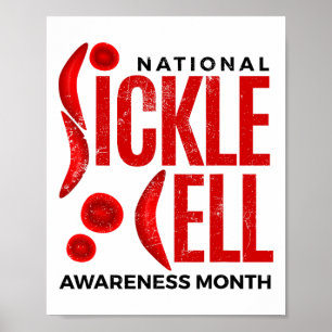 Sickle Cell Warrior Anemia Sickle Cell Awareness M Poster
