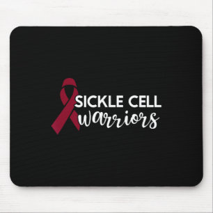 Sickle Cell Warrior - Awareness Month Burgundy Rib Mouse Pad