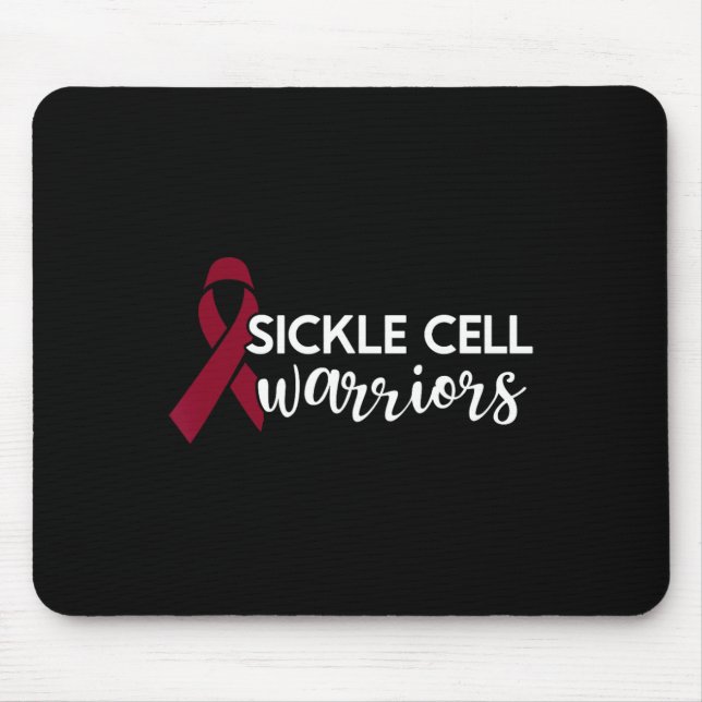 Sickle Cell Warrior - Awareness Month Burgundy Rib Mouse Pad (Front)