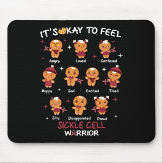 Sickle Cell Warrior Christmas Gingerbread Feelings Mouse Pad