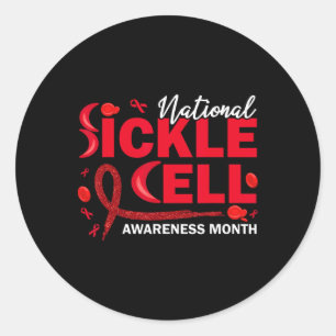 Sickle Cell Warrior Gift For Sickle Cell Awareness Classic Round Sticker