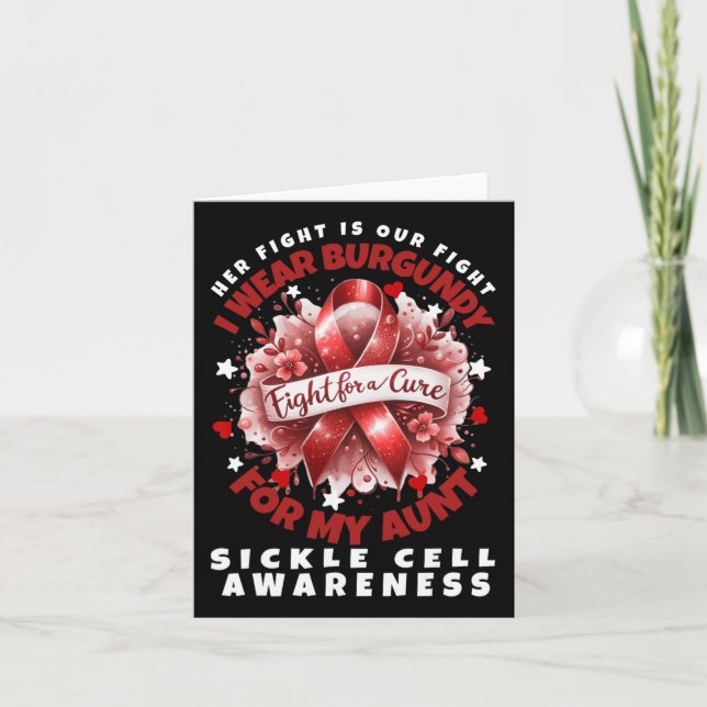 Sickle Cell Warrior Her Fight Is My Fight Aunt Sup Card (Front)