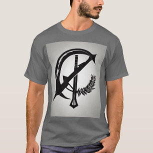 Sickle & Shadow – Dystopian Black & White Logo Tee