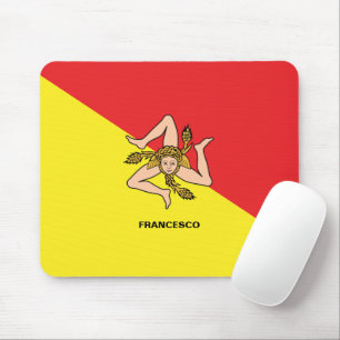 Siclian Flag of Sicily Red Yellow Mouse Pad