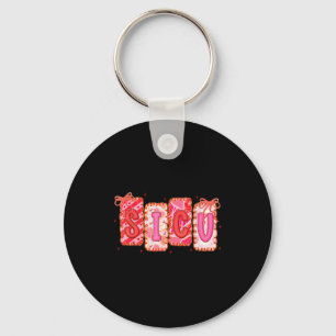 Sicu surgical intensive care unit valentine key ring
