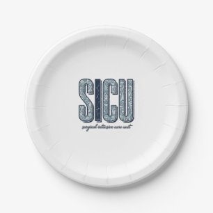 SICU Surgical Intensive Care Unit Vintage Shirt De Paper Plate