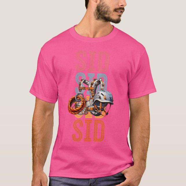 Sid Custom Rock Climbing Hobbyist T-Shirt (Front)