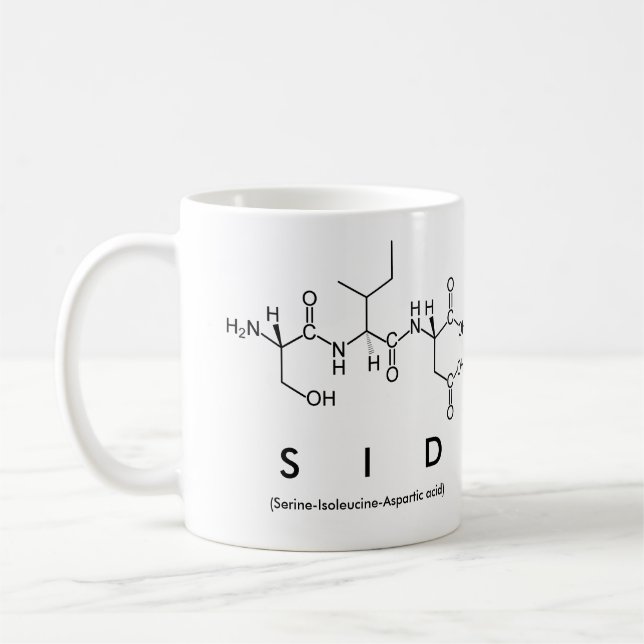 Sid peptide name mug (Left)