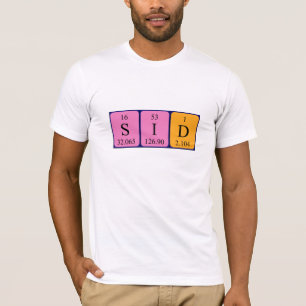Sid periodic table name shirt