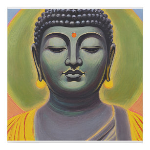 siddhartha gautama buddha analogue style  faux canvas print