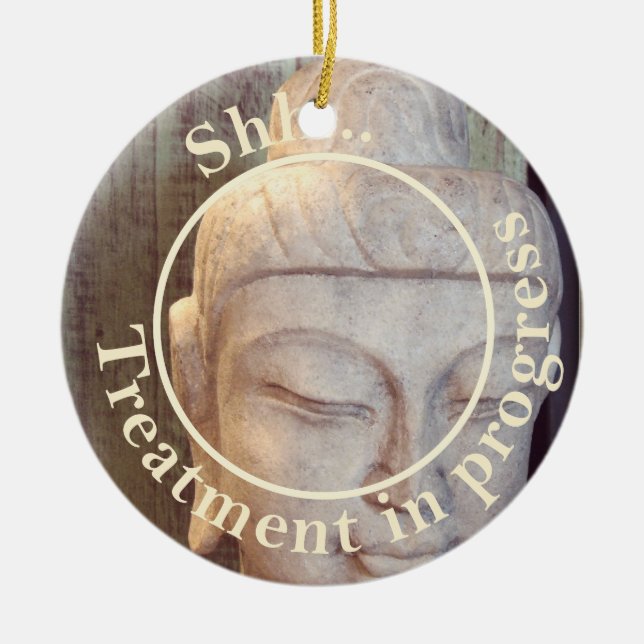 Siddhartha Gautama Photo Ceramic Tree Decoration (Front)