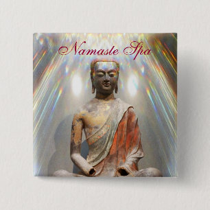 Siddhartha Gautama Statue 15 Cm Square Badge
